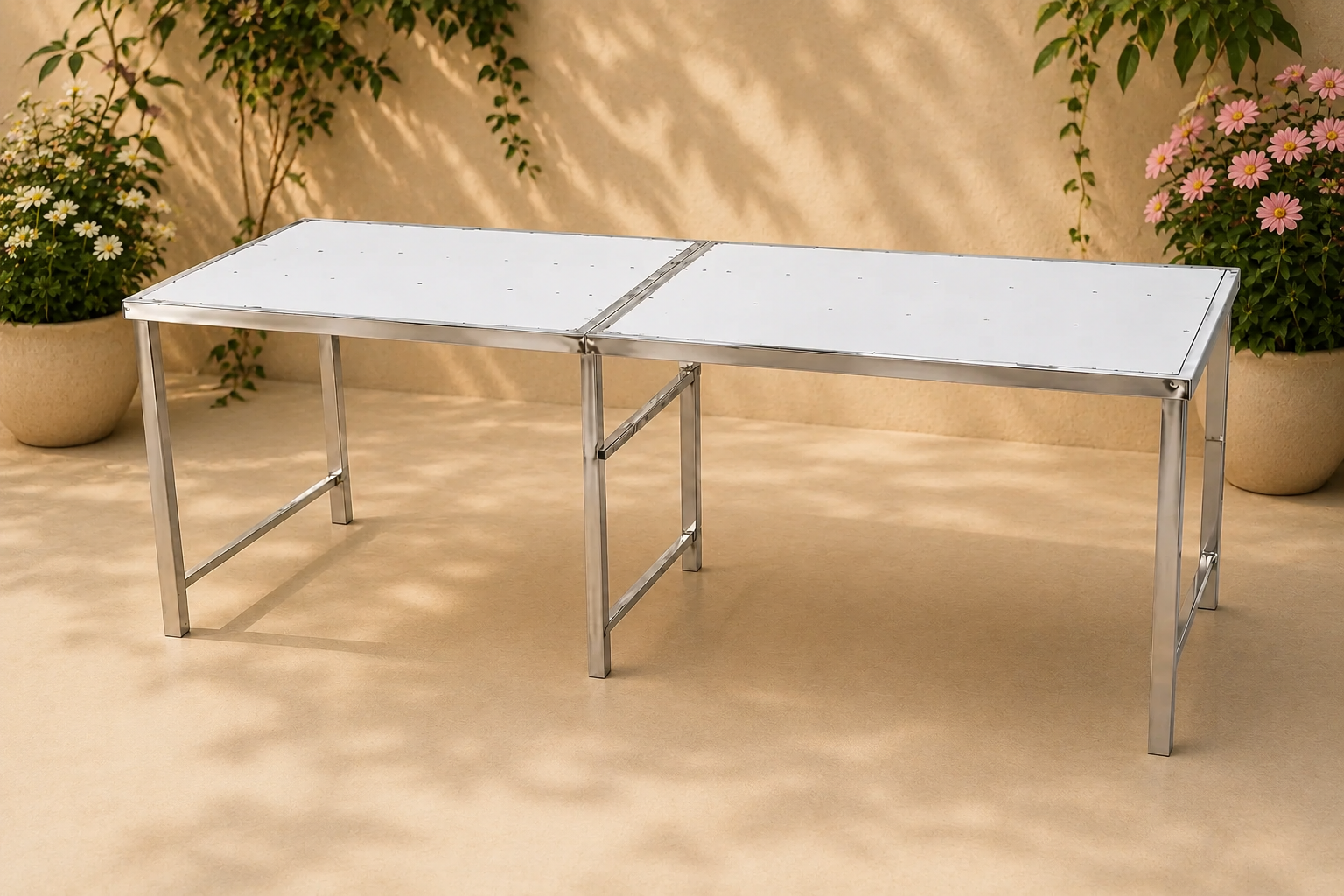 STEEL SQUARE TABLE 2/6